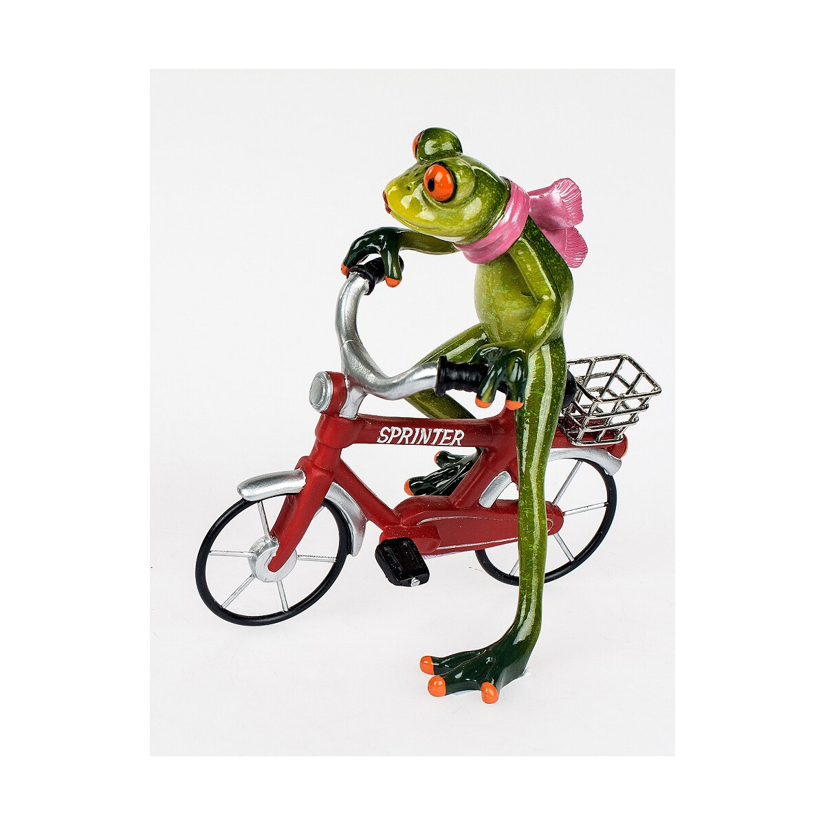 Froschhausen Frosch mit rotem Fahrrad 17 cm kaufen